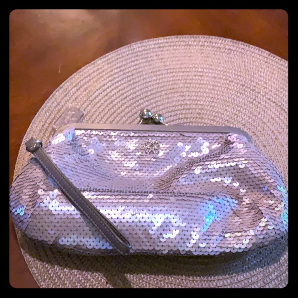 Coach sequin clutch!
